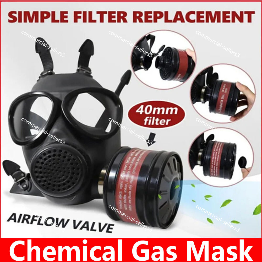 Full Face Organic Vapor Gas Respirator Mask Cover Reusable Spray Paint Chemical