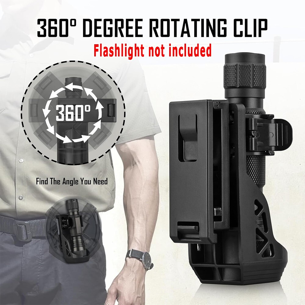 Premium Quality Robust High-Performance 360° Rotatable Flashlight Holster Holder