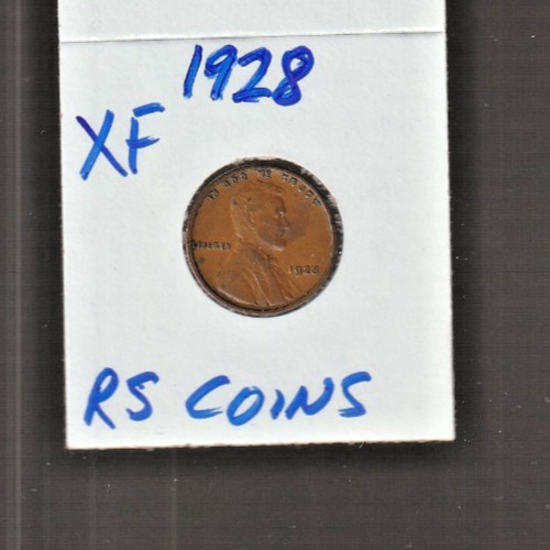 1928   XF  LINCOLN  CENT  ~ NICE  HI GRADE  EXTRA FINE ~ #39M free ship