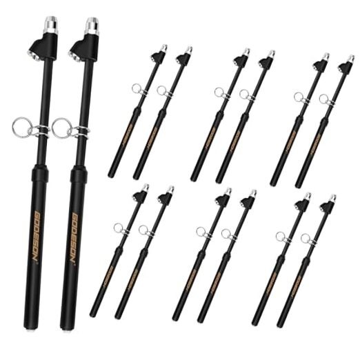 Tire Pressure Gauge, Straight-On Dual Head Tire Air 20 Pack Silver and Black