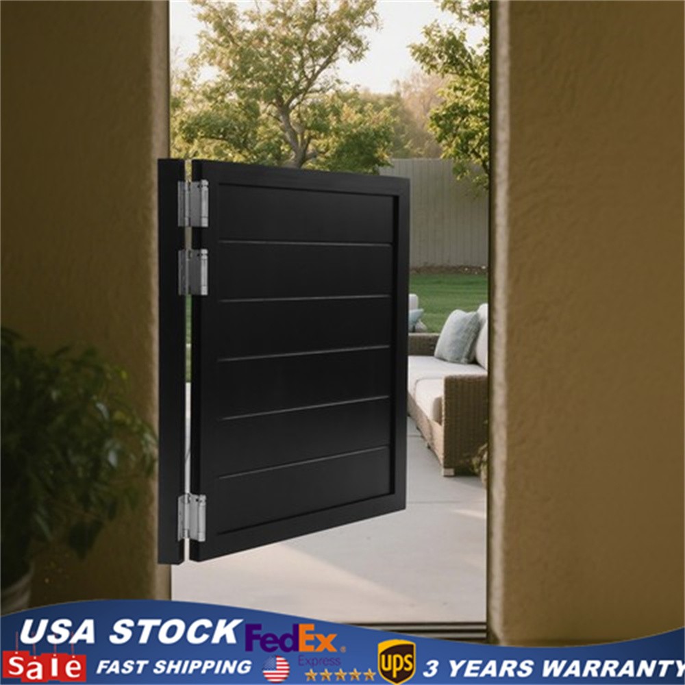 Partition Door Wood Modern Single-Doors Leaf w/ Doorpost & 3 Hinges for Entrance