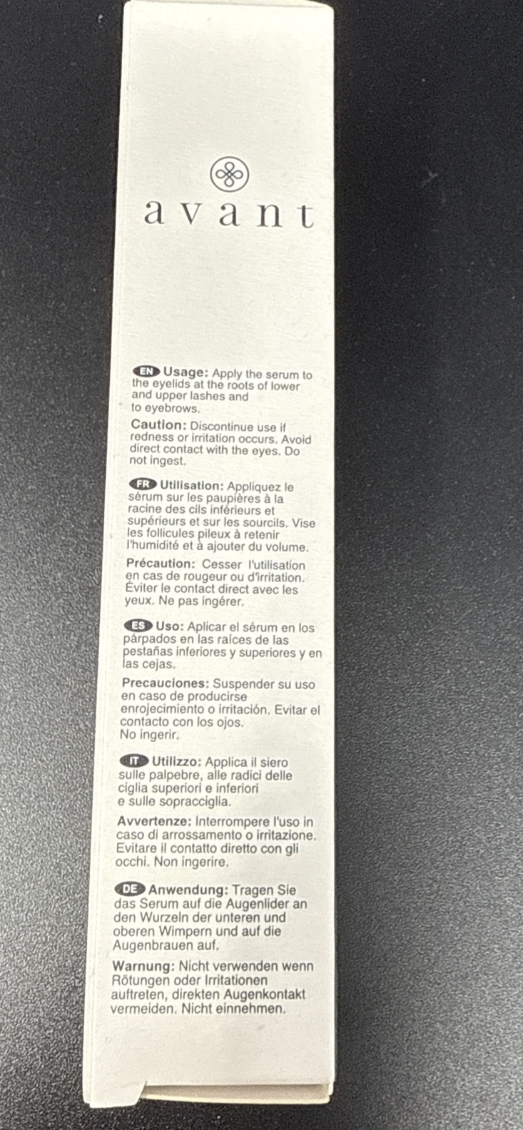 AVANT Pro-Elongating Biotin Lash & Brow Fortifier Serum 0.1 fl Oz/. NIB NY#55