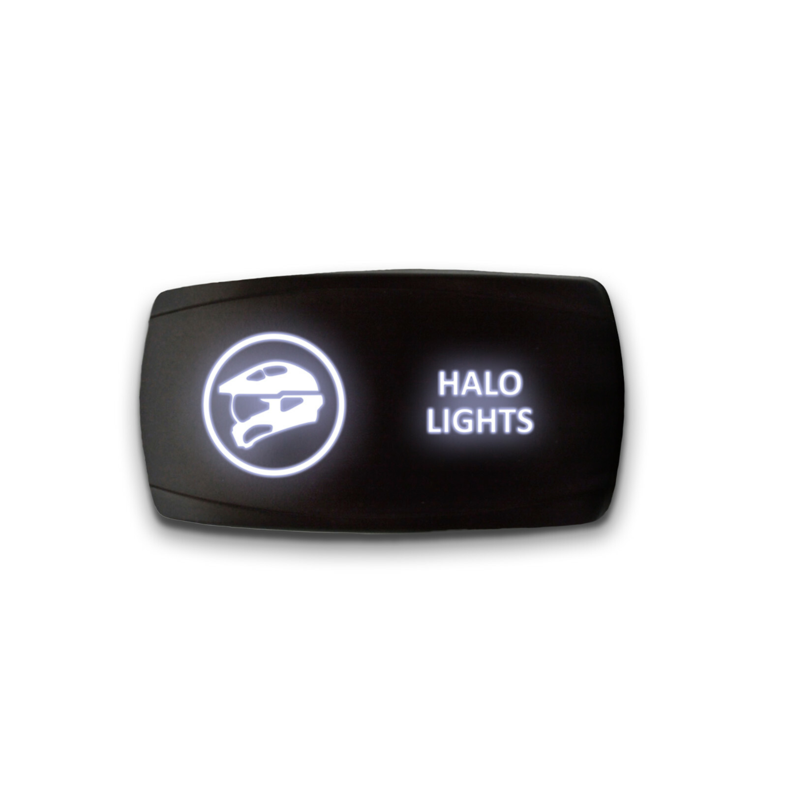 HALO LIGHTS - Horizontal LED Rocker Switch 5 Pin Dual Light 20A 12V ON / OFF