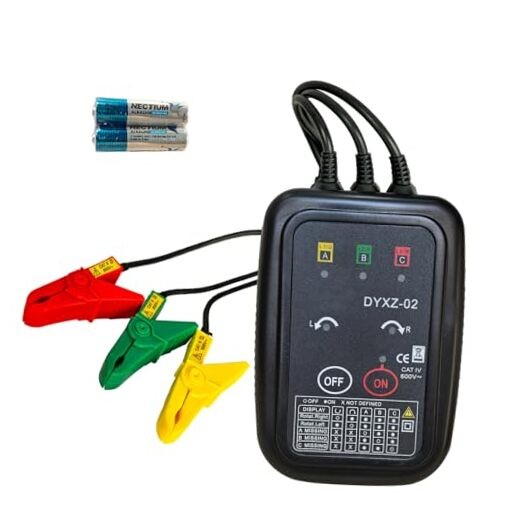 Professional Grade Non-Contact 3 Phase Sequence Tester - 70-600V AC | Phase