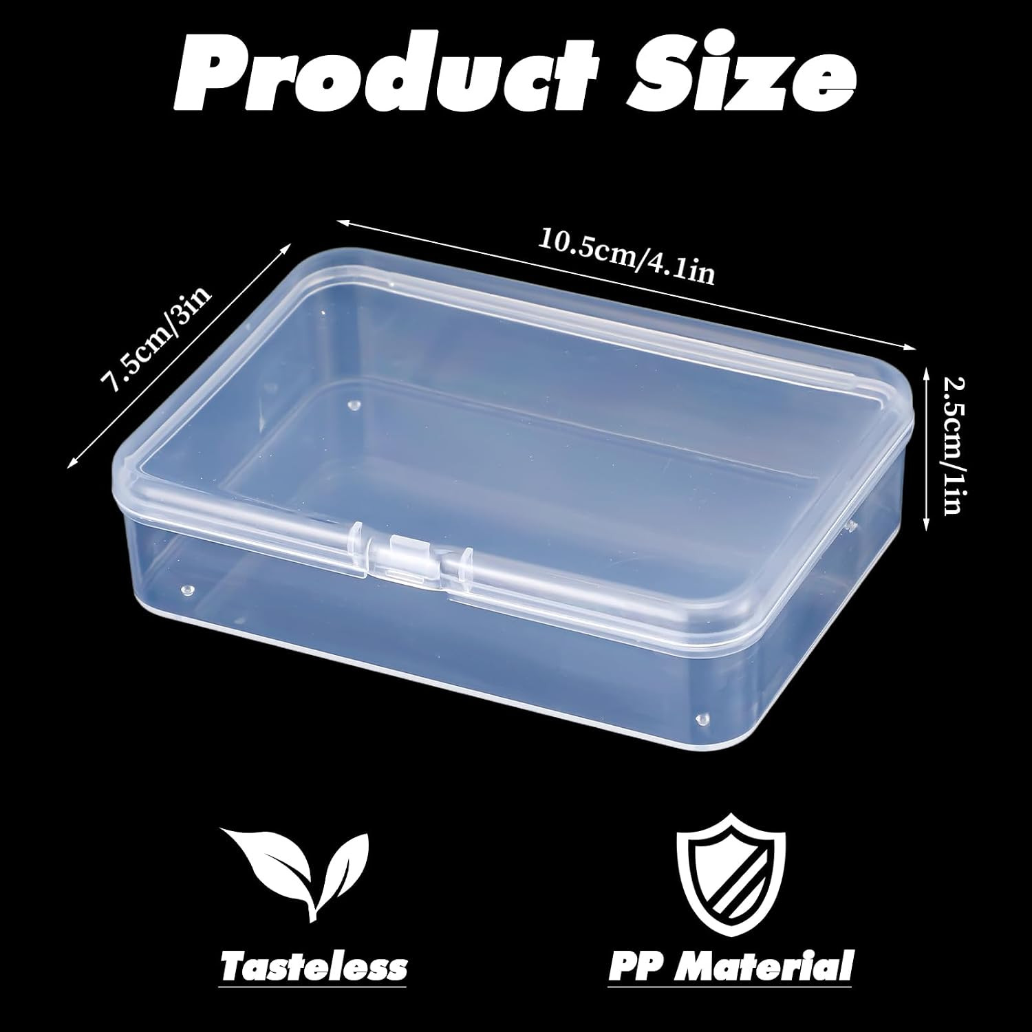 30 Pcs Clear Plastic Beads Storage Containers Box with Lids Mini Square | Small