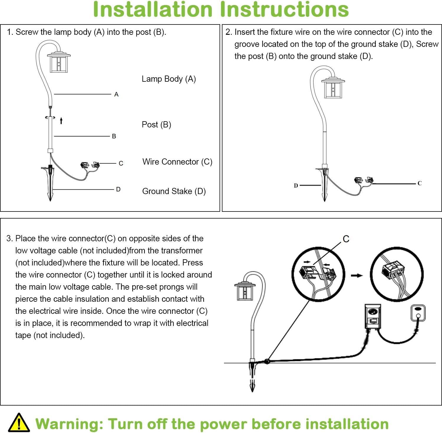 Low Voltage Outdoor Integrated LED Landscape Lighting