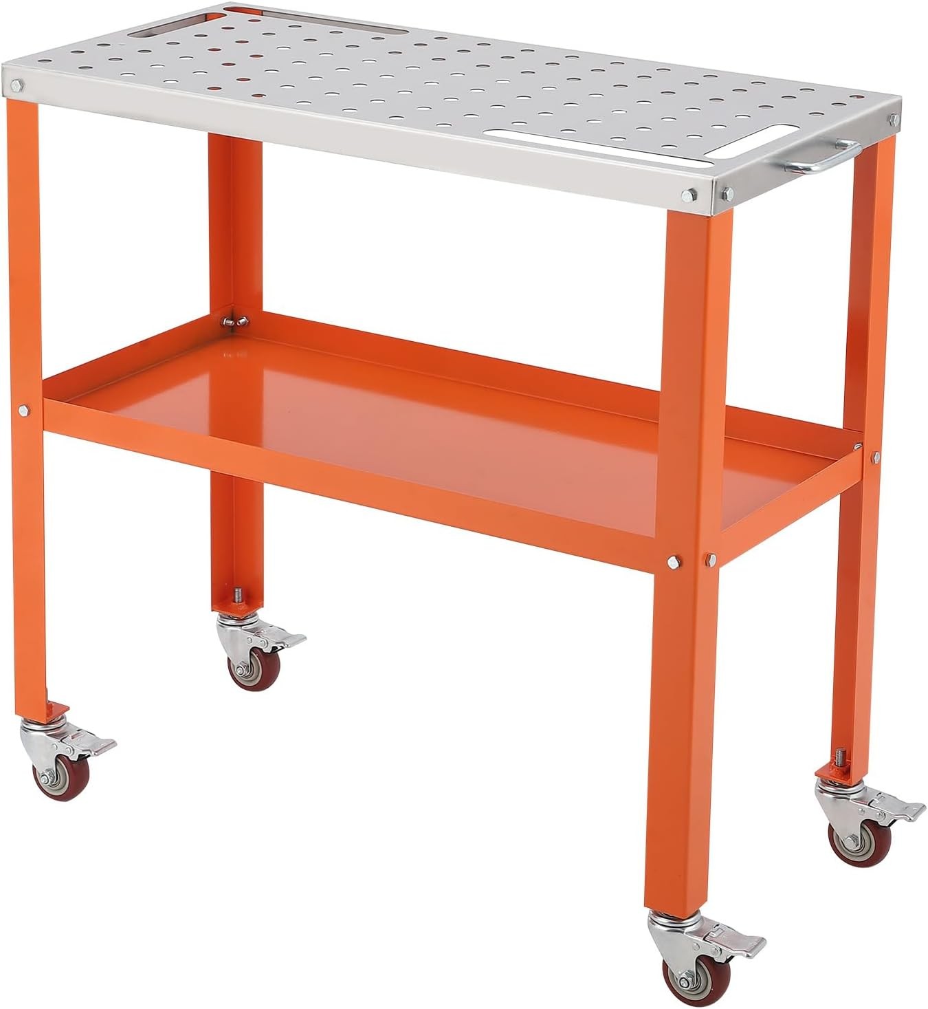 36x18 Inch Welding Table 1200LBS Load Capacity Steel Welding Workbench W/ Wheels