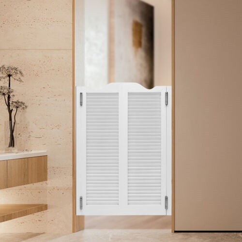 White Swinging Door Double Half Door Double-hinged Café Door With Hinges