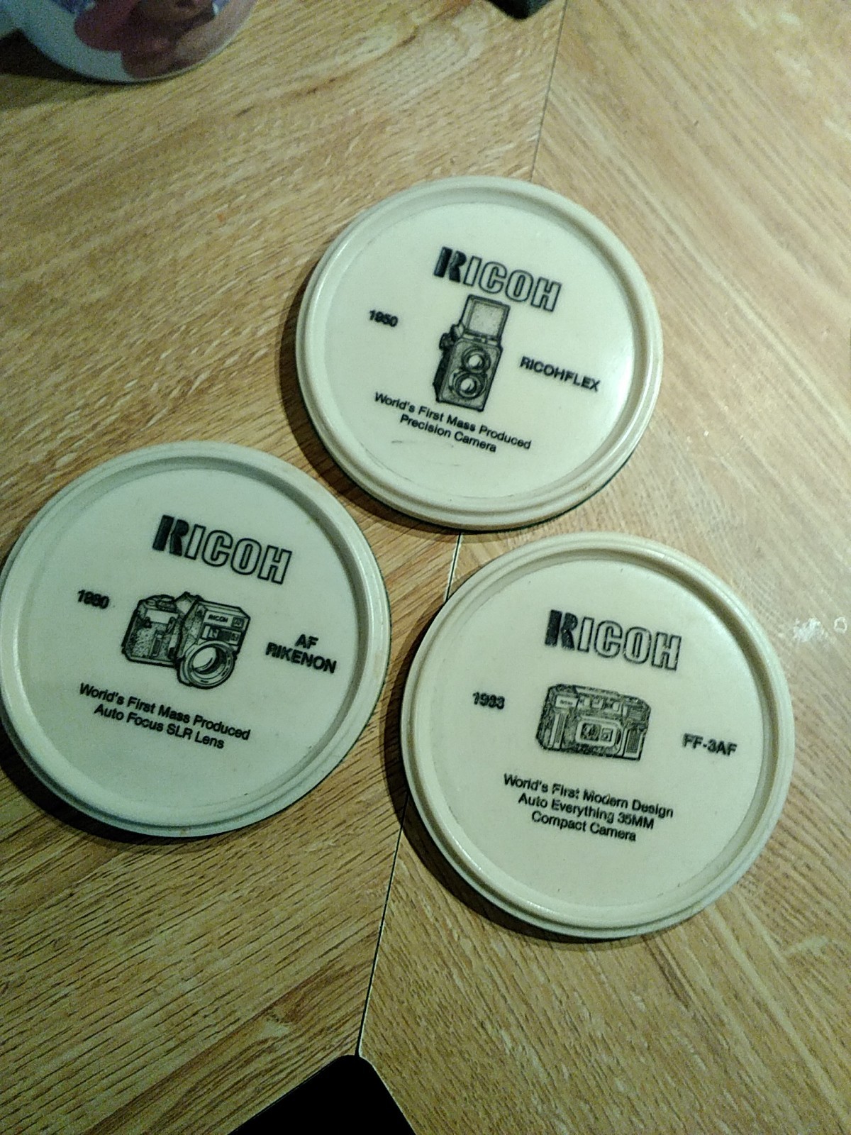 Ricoh Camera Promotional Drink Coaster Bundle Vintage Collectable