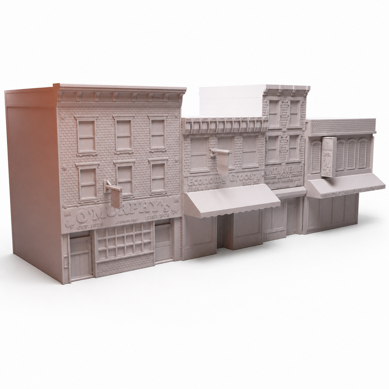 28mm Hells Kitchen NYC City Block Terrain Buildings W/ 19 Scatter Pieces