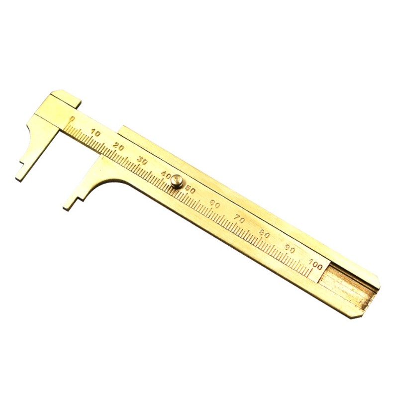 100mm Gauge Vernier Mini Brass Sliding Caliper Gauge Measure Tools for Bead Wire