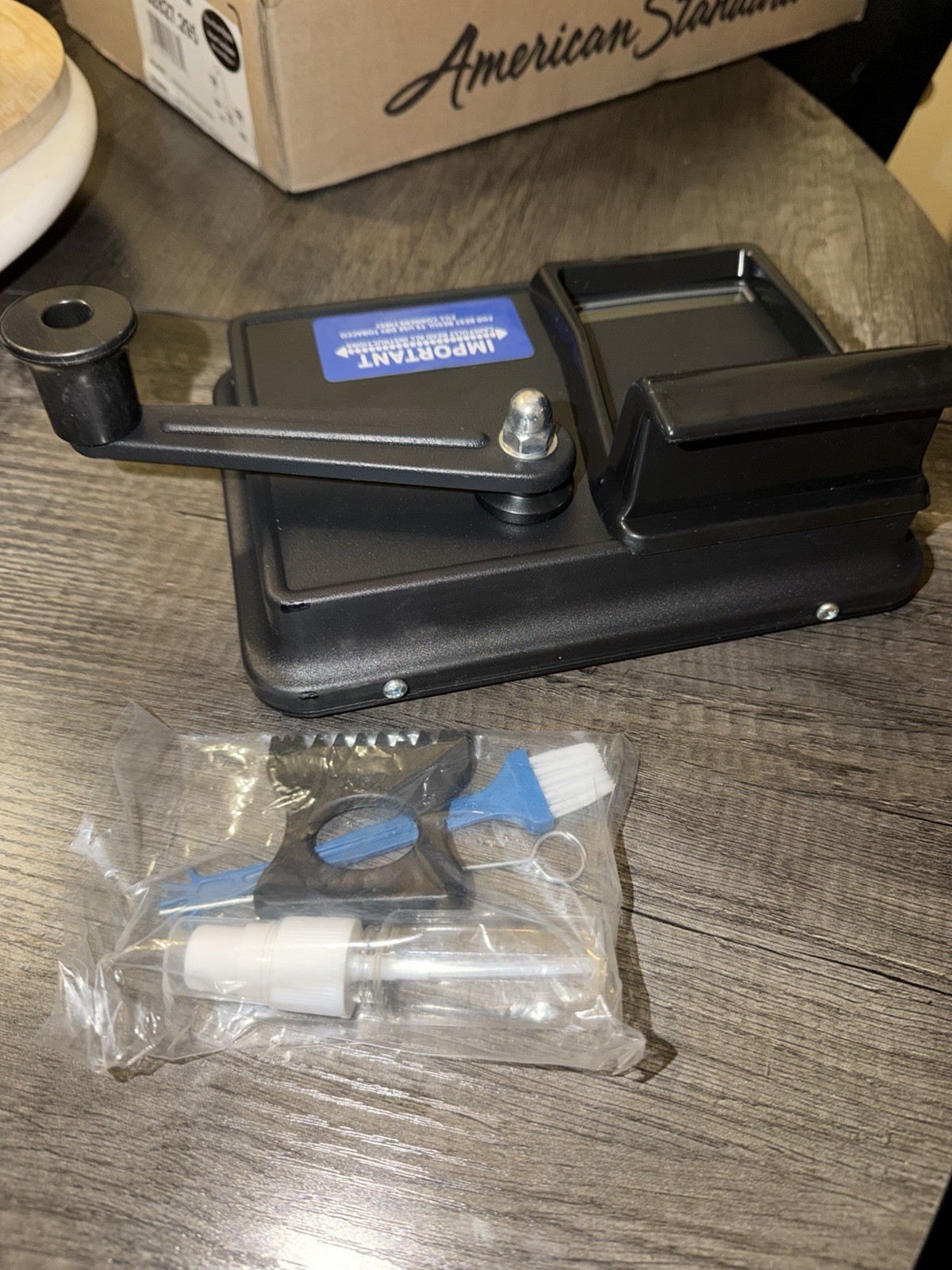 Dual-Track Cigarette Rolling Machine for 8mm Tubes - Black