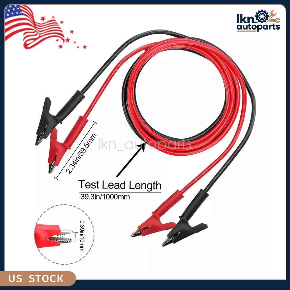 Alligator Clips Electrical Test Leads Set, 15A Jumper Wires Heavy Duty with P...