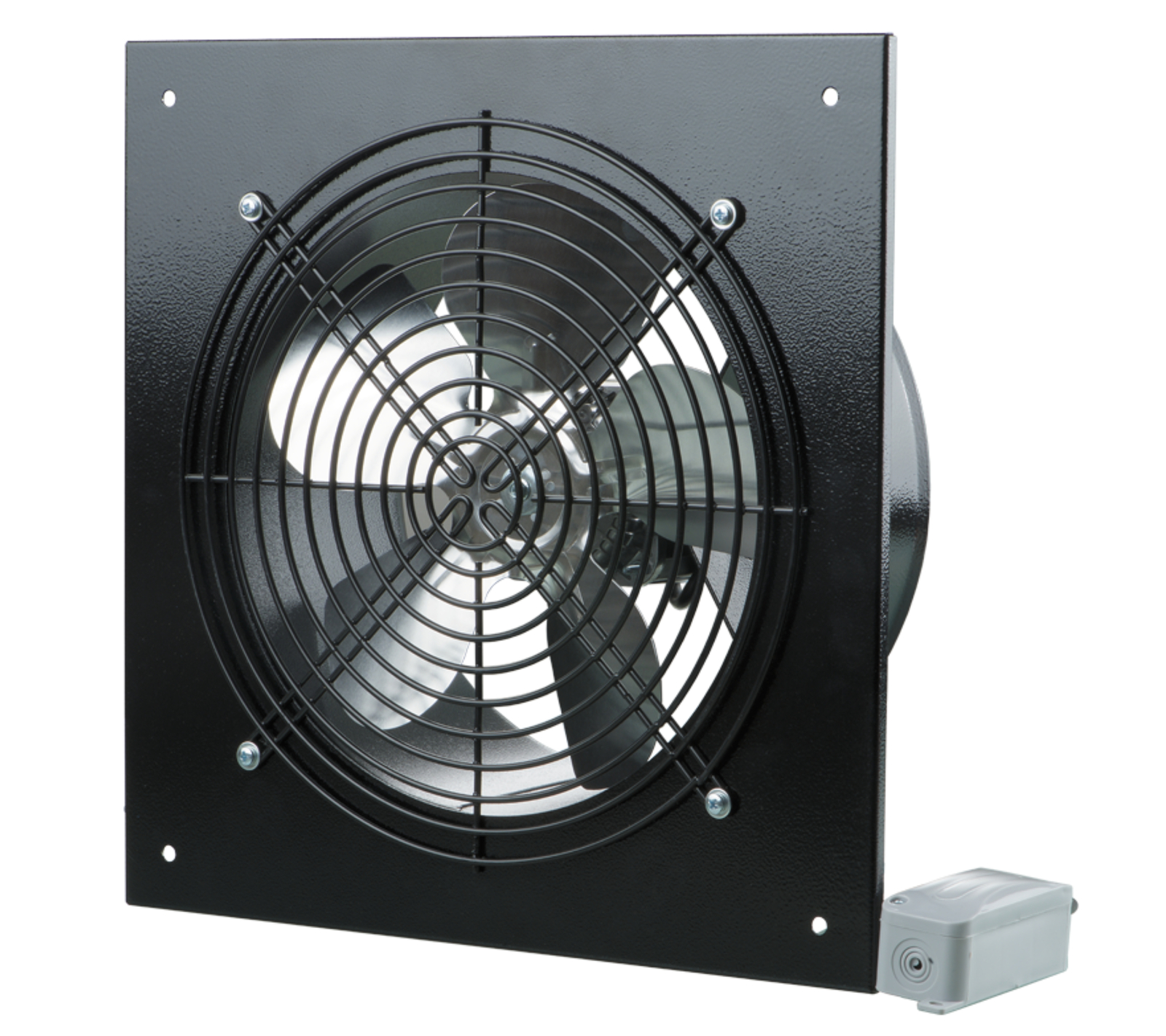 VENTS Quiet Wall Exhaust Fan 150 mm Duct Connection OV1 IP24, Black Matt