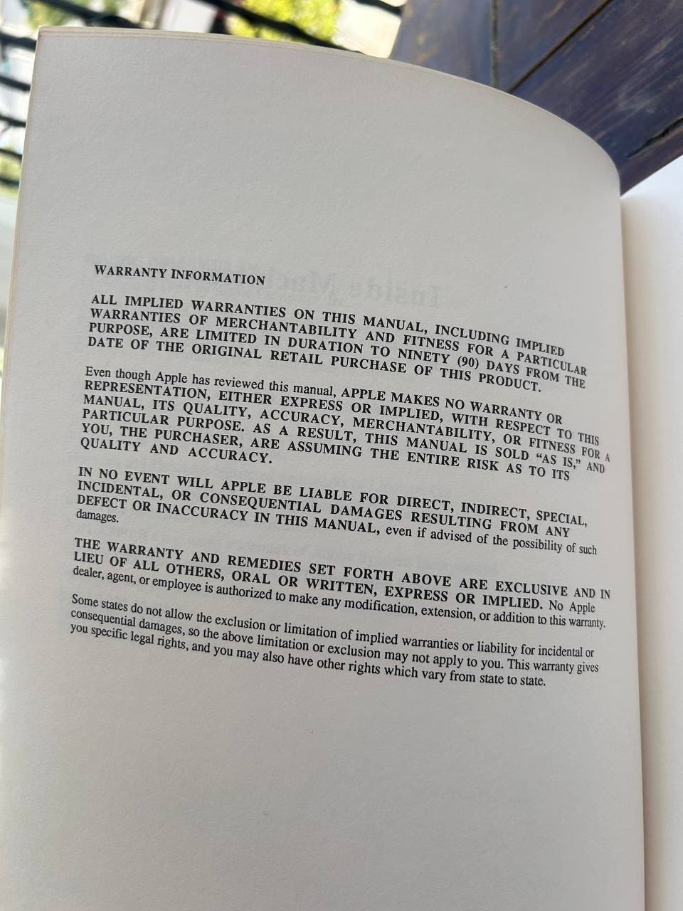 Inside Macintosh X-Ref 1988 Vintage Apple Programming Book Signed As-Is