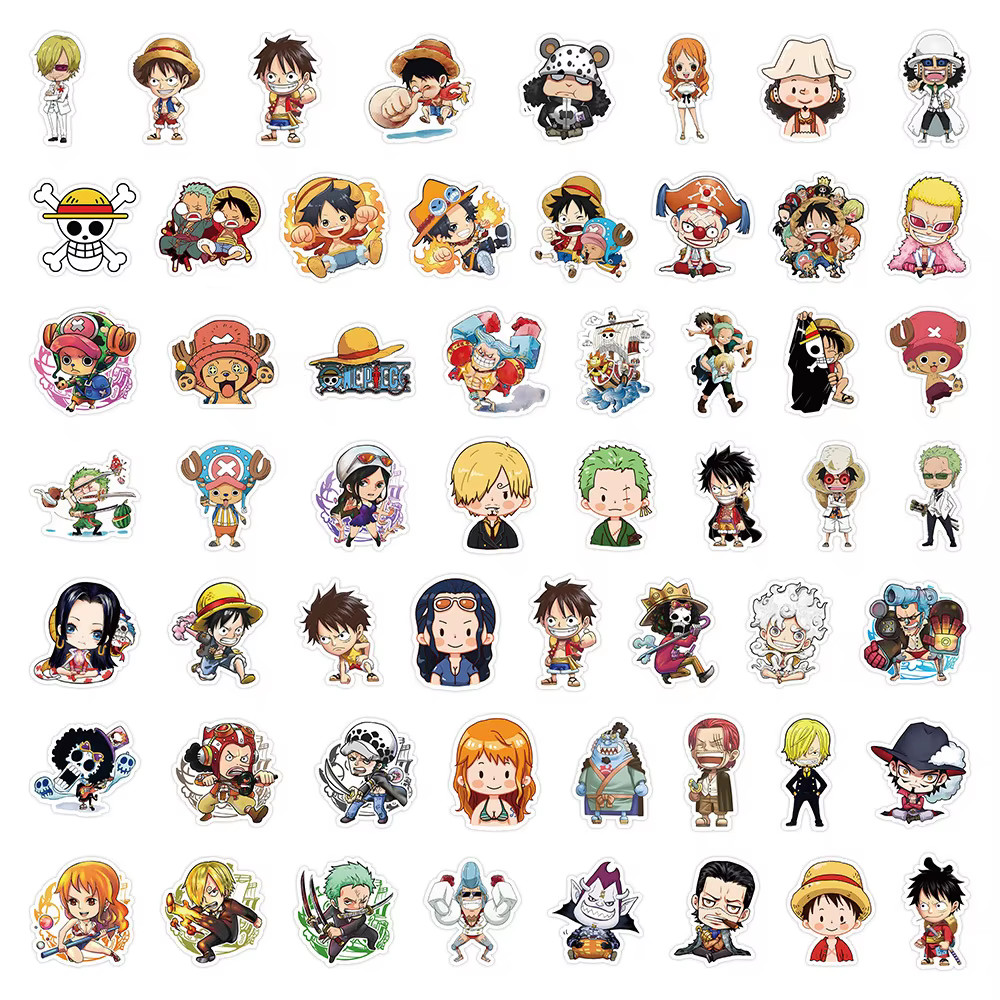 One Piece 10 Pack Random Assortment 2 Inch Waterproof Anime Sticker Decal Set