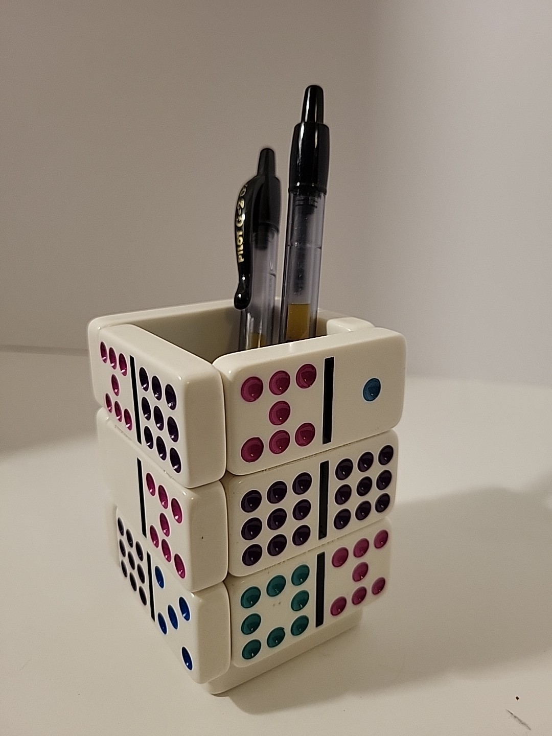Handcrafted Domino Pencil Holder 1125C