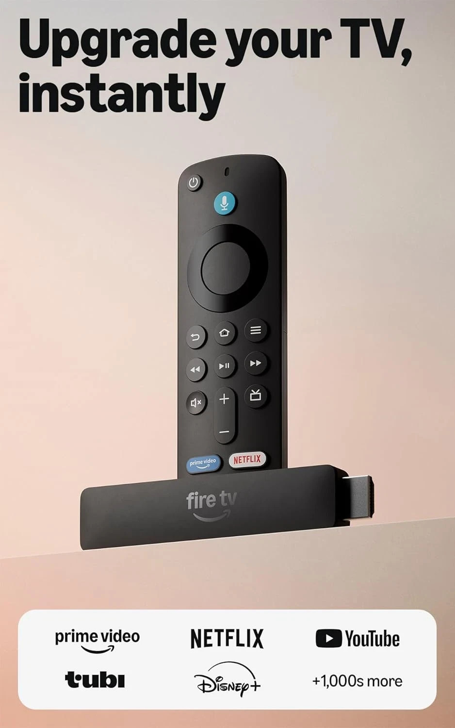 Amazon Fire TV Stick HD Newest Model, Free & Live TV, Alexa Voice Remote, Alexa+