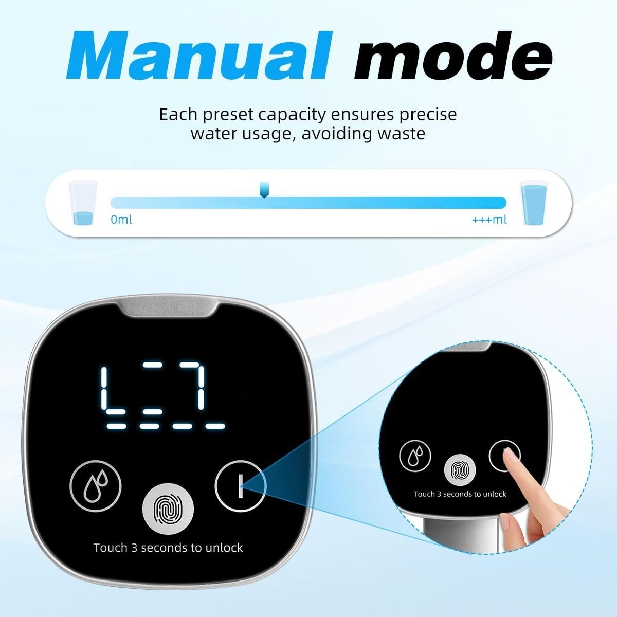 Water Dispenser for 5 Gallon Bottle with Digital Display, 4 Dispense Modes, P...