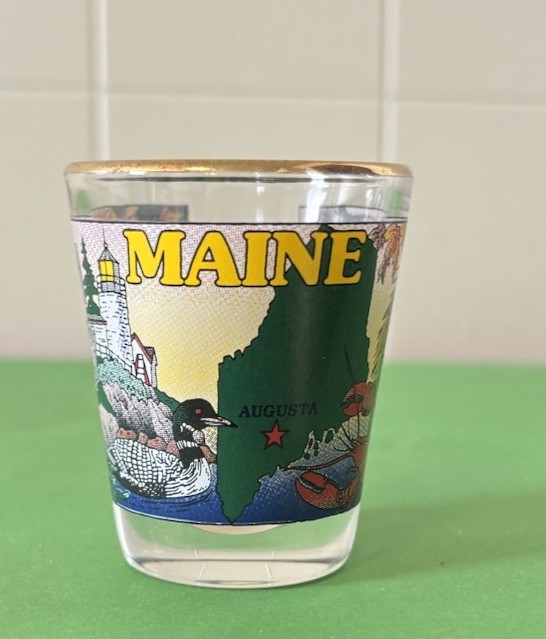 Scenes Of Maine Souvenir 2.25” Tall Clear Shot Glass
