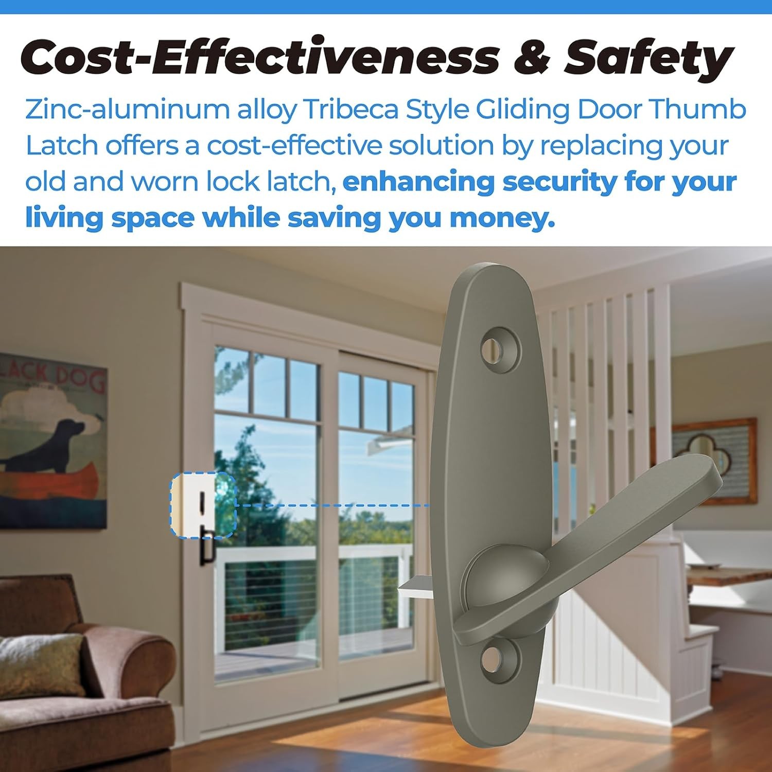 Replacement Andersen Gliding Door Thumb Latch Compatible with Andersen Sliding