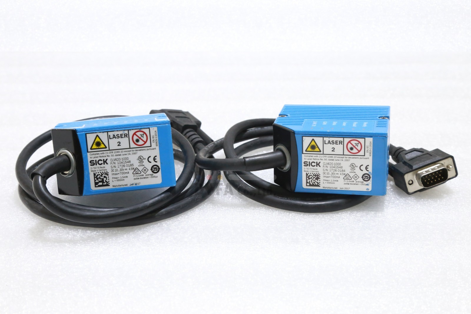 SICK Used CLV620-1000 Fixed Mount Laser Barcode Scanner Reader OPT-I-1011=9L27
