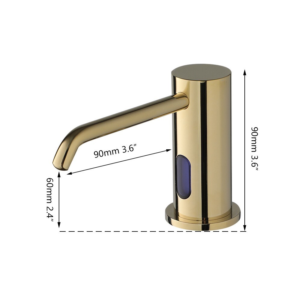500ML Kitchen Sink Soap Dispenser Gold Automatic Sensor DispenserDeck Mounted [