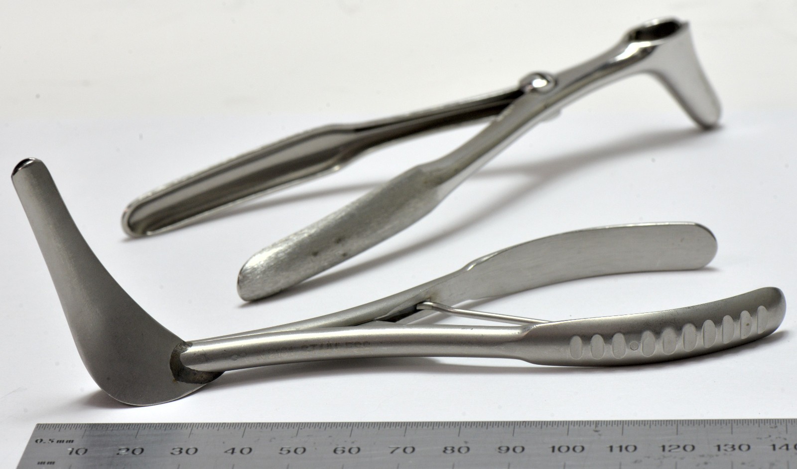 Nasal Speculum Lot of 2 Blades 25x7mm and 50x7mm 5" Surgical Stainless Steel
