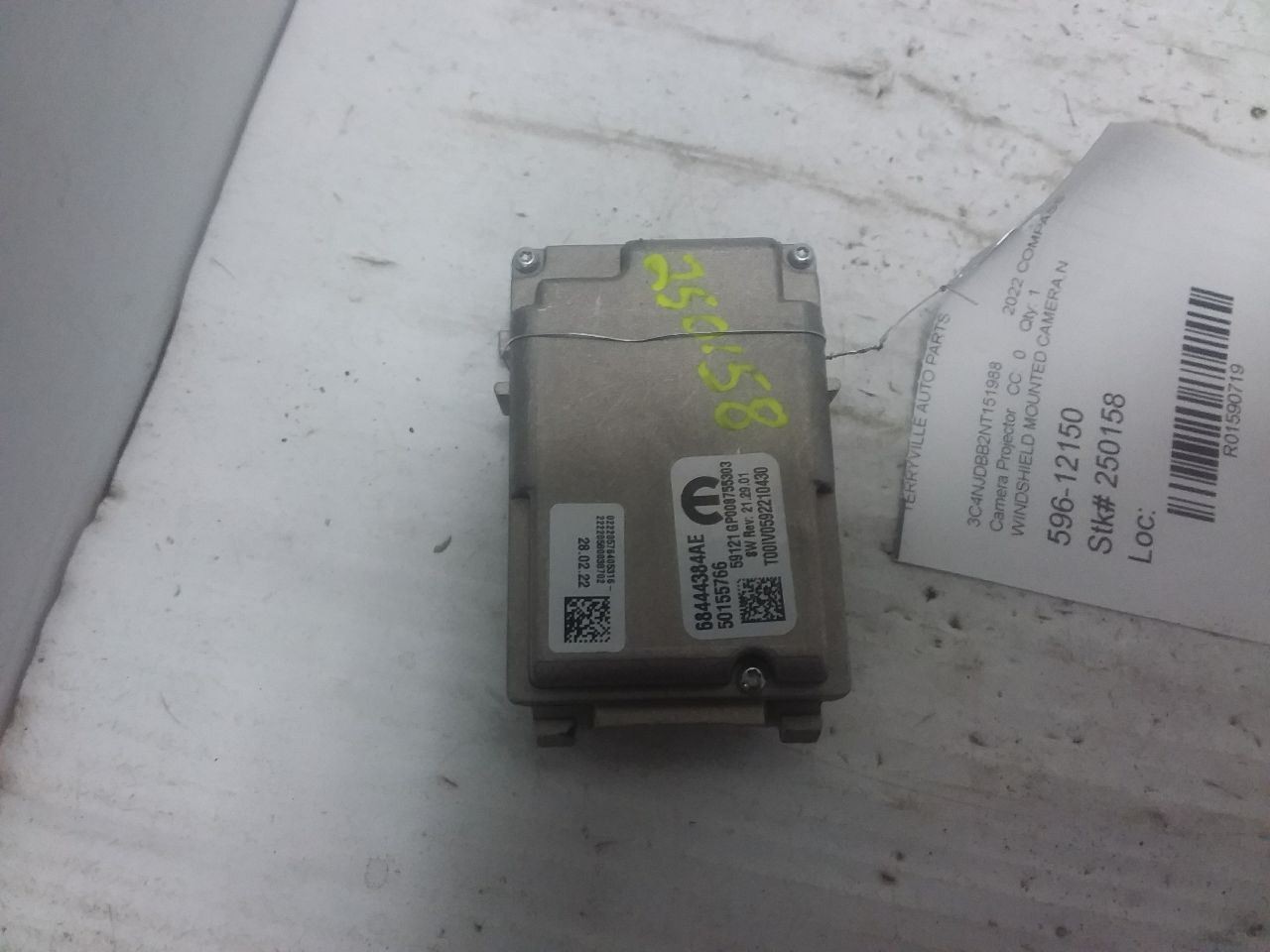 Camera Windshield Mounted Fits 22-23 COMPASS 68444384AE