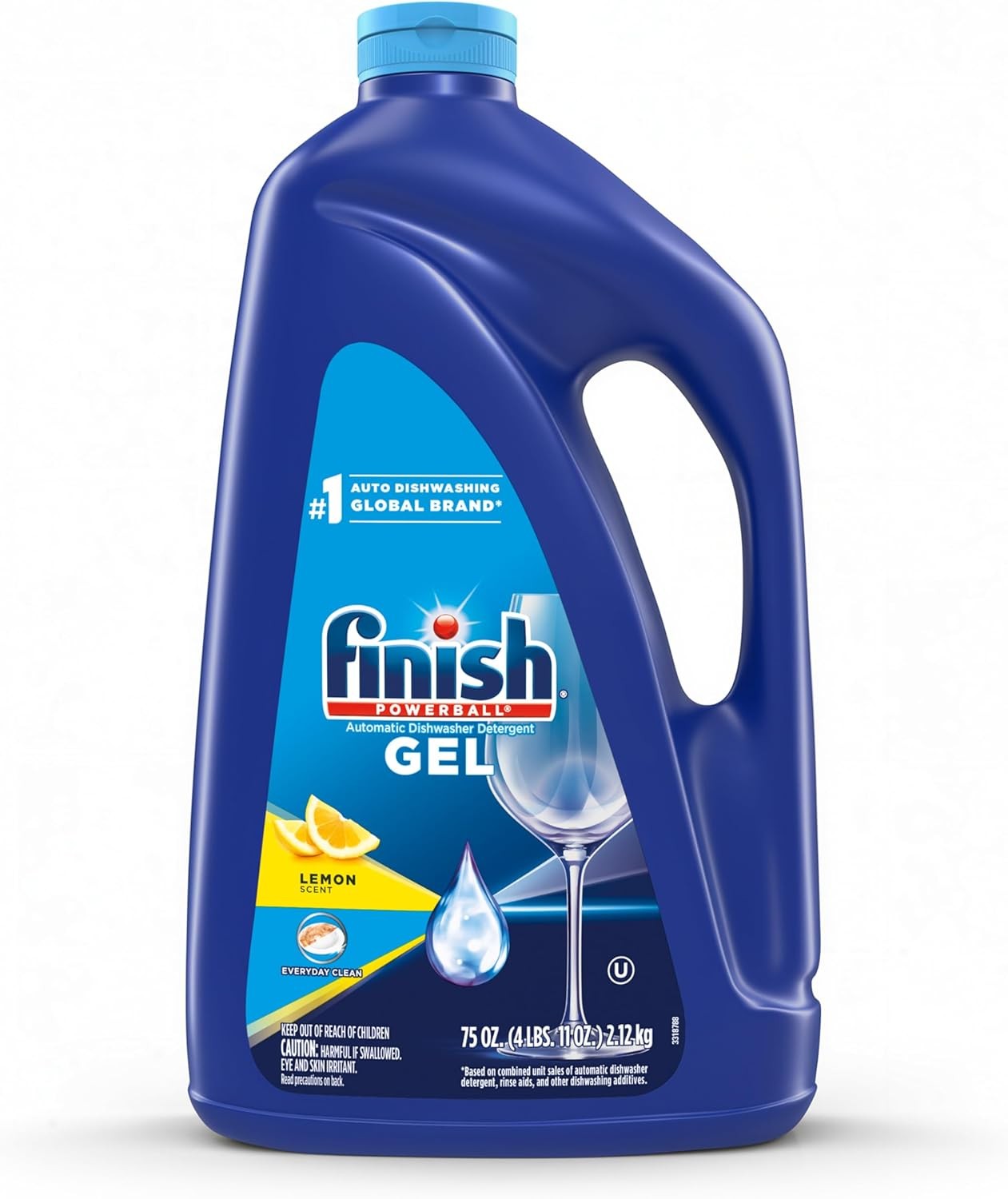 Finish Gel Liquid Dishwasher Detergent, Advanced Deep Cleaning Power Dish Soap,