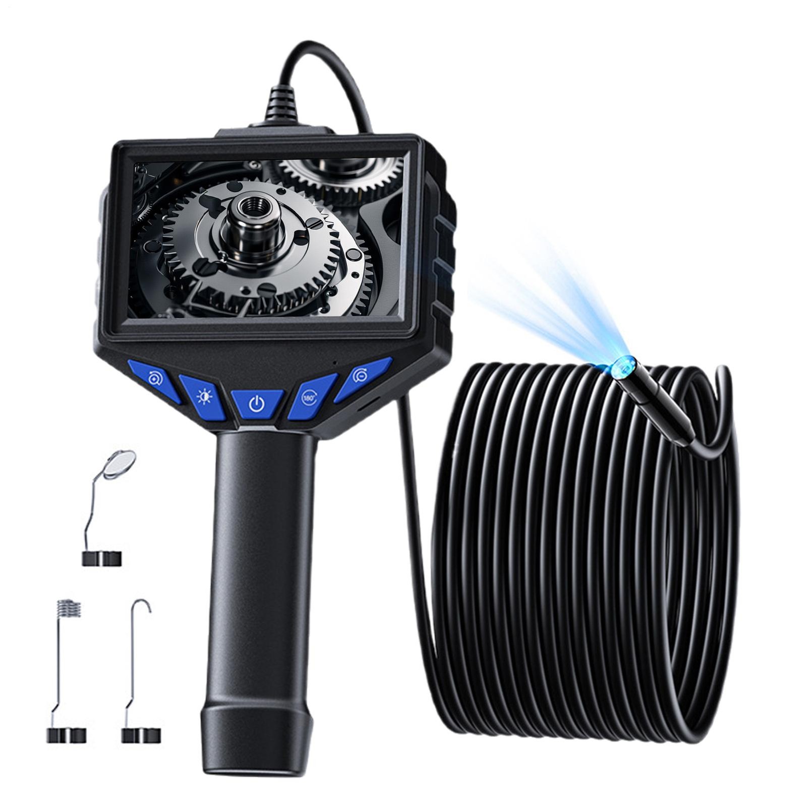 Endoscope Camera Articulating Borescope 4.3" 178° Endoscope Inspection Camera