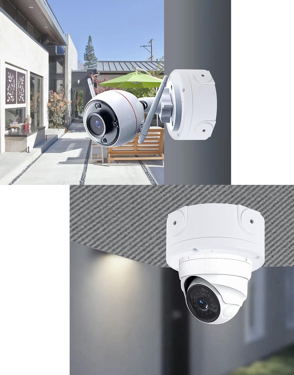 Plastic Universal Junction Box for Bullet & Dome IP Security Camera Mount Bra