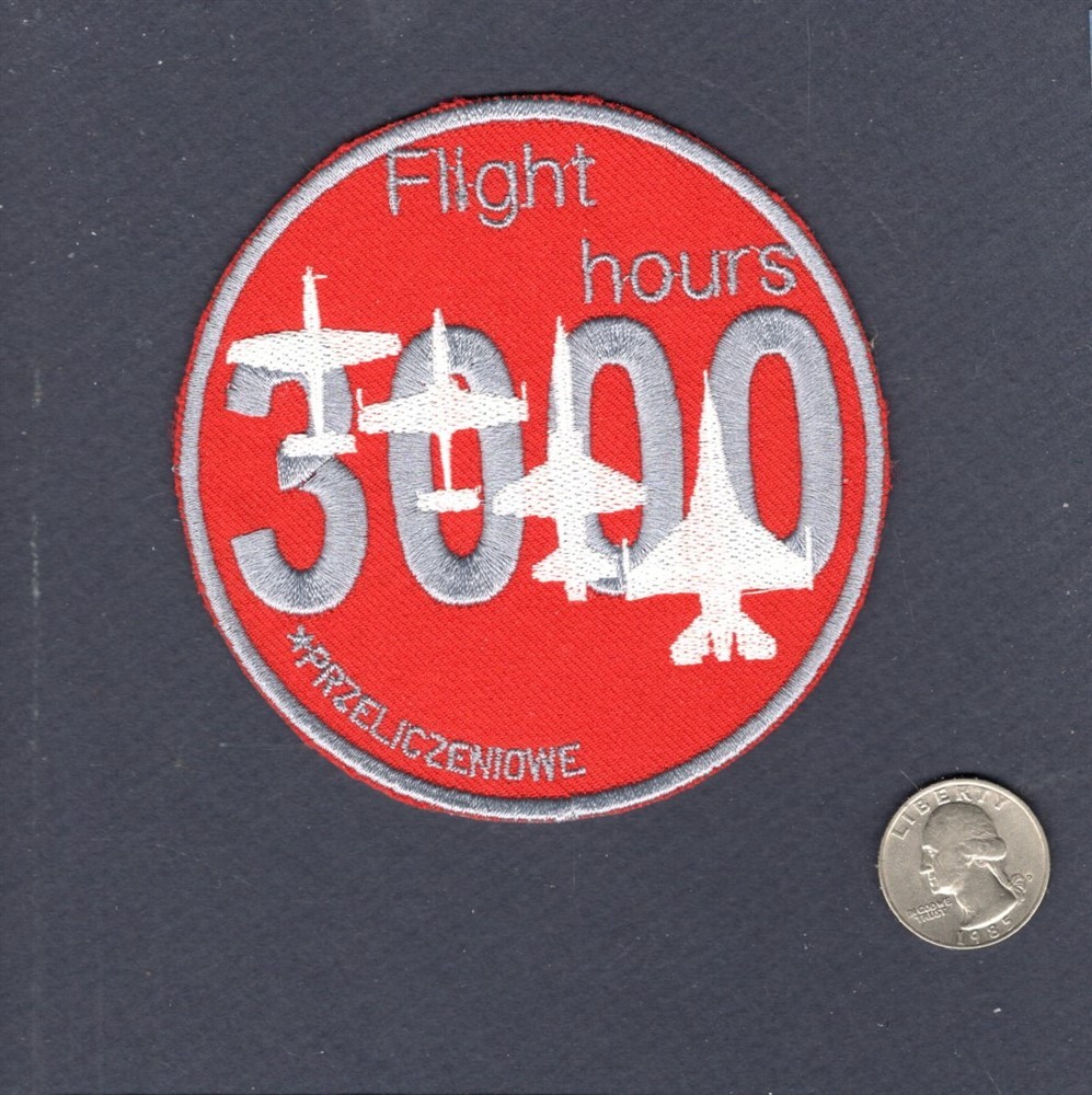 3000 FLIGHT HOURS Polish AF Air Force F-16 FALCON Aircraft Squadron Patch