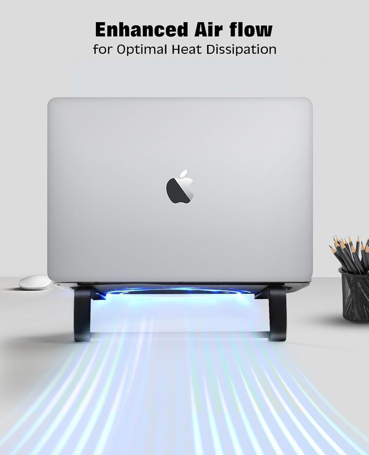 Aluminum Laptop Riser - Effortless Assembly, Perfect for Home & Office Use