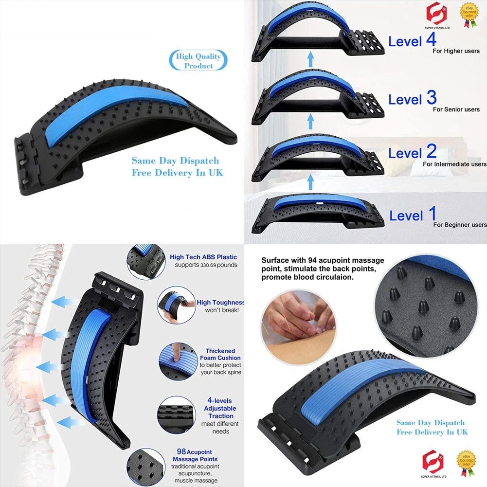 US 1 Pc Posture Relief Pain Support Massager Lower Back Lumbar Spine Stretcher*