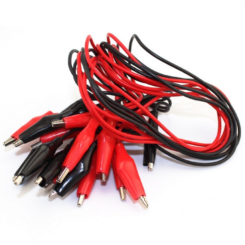 10pcs Alligator Clip Wires Test Leads Set with Alligator Clips Double-Ended C...