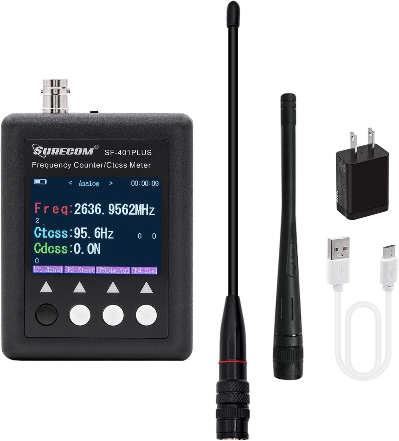 Compact Mcbazel SF401 Plus 27-3000MHz Frequency Counter - Includes Two Antennas