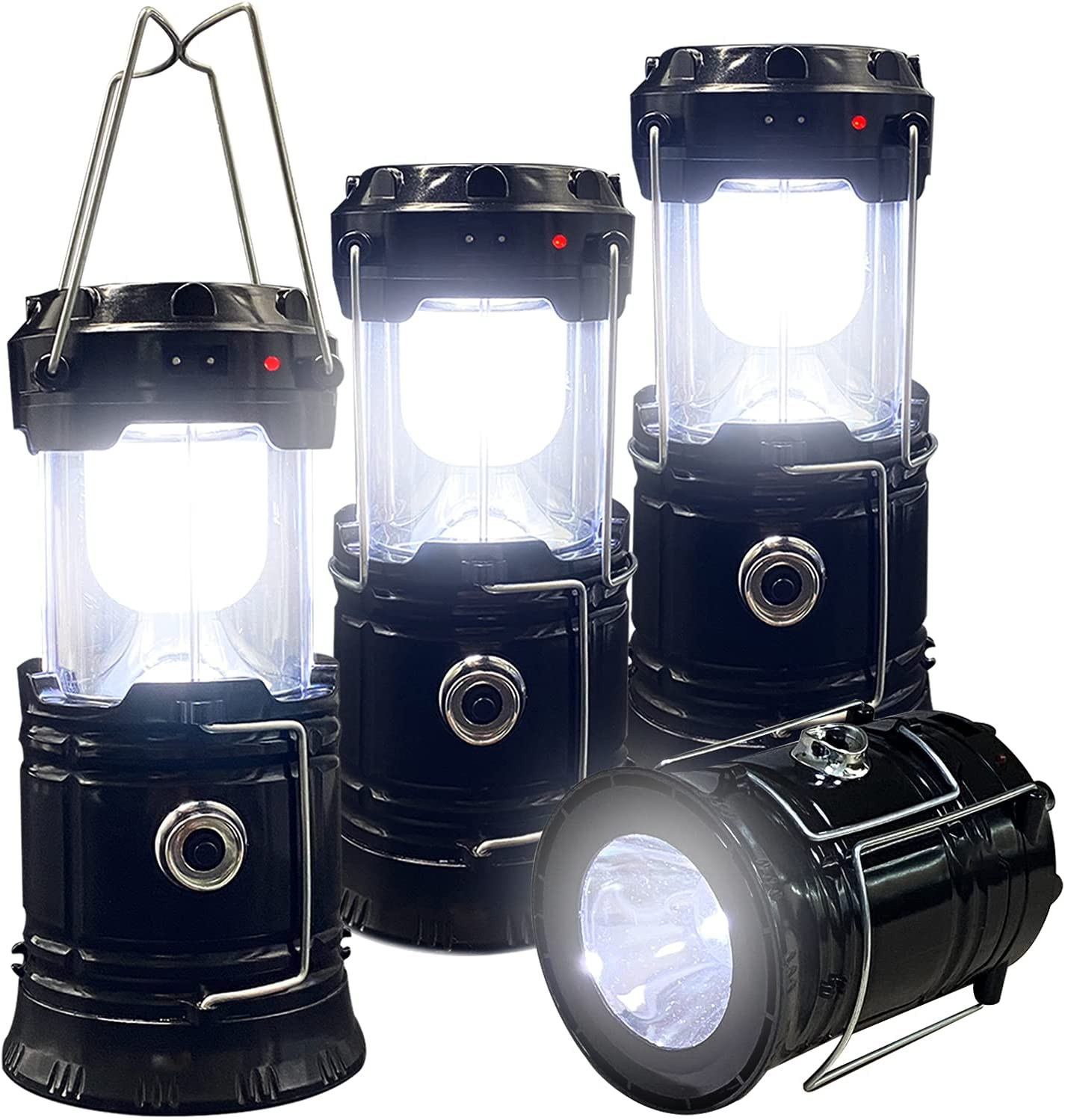 Collapsible Portable LED Camping Lantern Lightweight Waterproof Solar USB