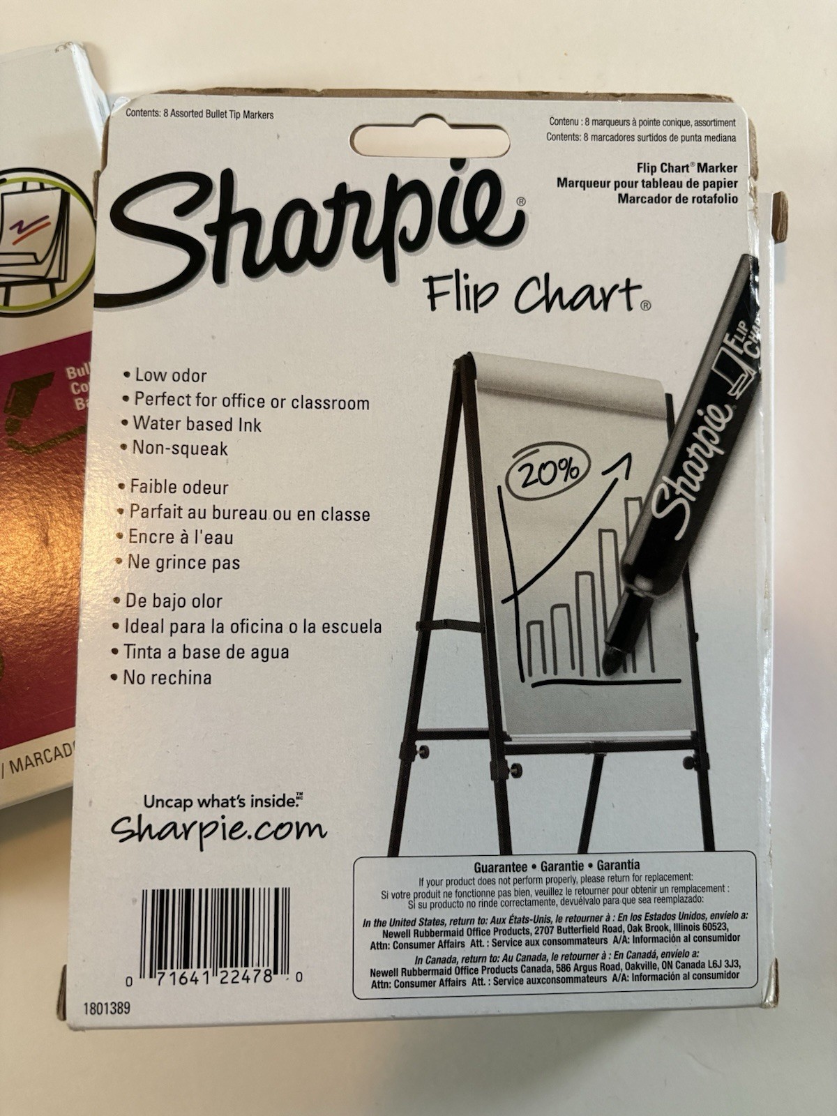 SHARPIE Flip Chart Markers ~ Bullet Tip, Black 8 Pack, Low-Odor