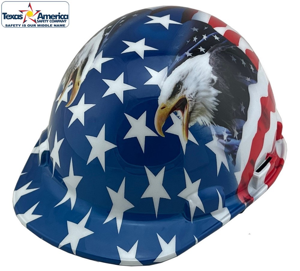 PIP Dynamic Patriotic Cap Style Hard Hat with 2 Eagles Ratchet Suspensions