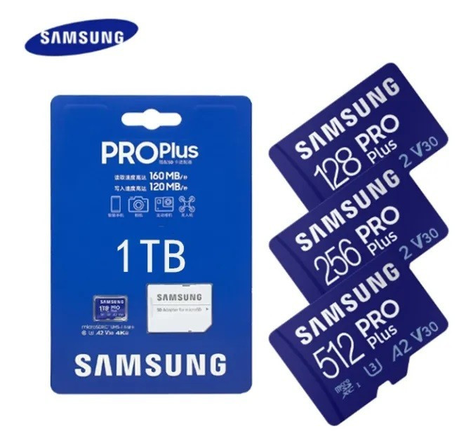 Samsung PRO Plus 128GB 256GB 512GB 1TB 2TB Micro SD SDXC A2 V30 Memory Card