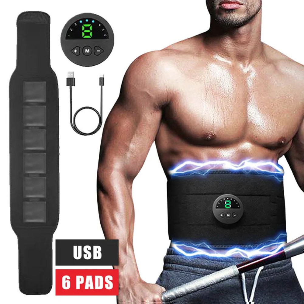 EMS Abdominal Muscle Toning Trainer ABS Stimulator Toner Fitness Binder Gym Belt