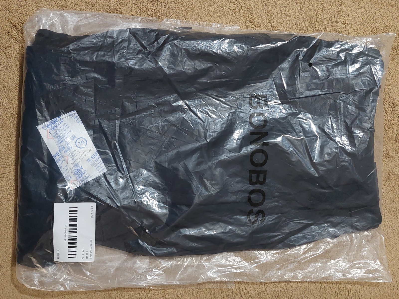 BONOBOS - XXL Mens Pants Jet Black Regular Fit Performance - NWT