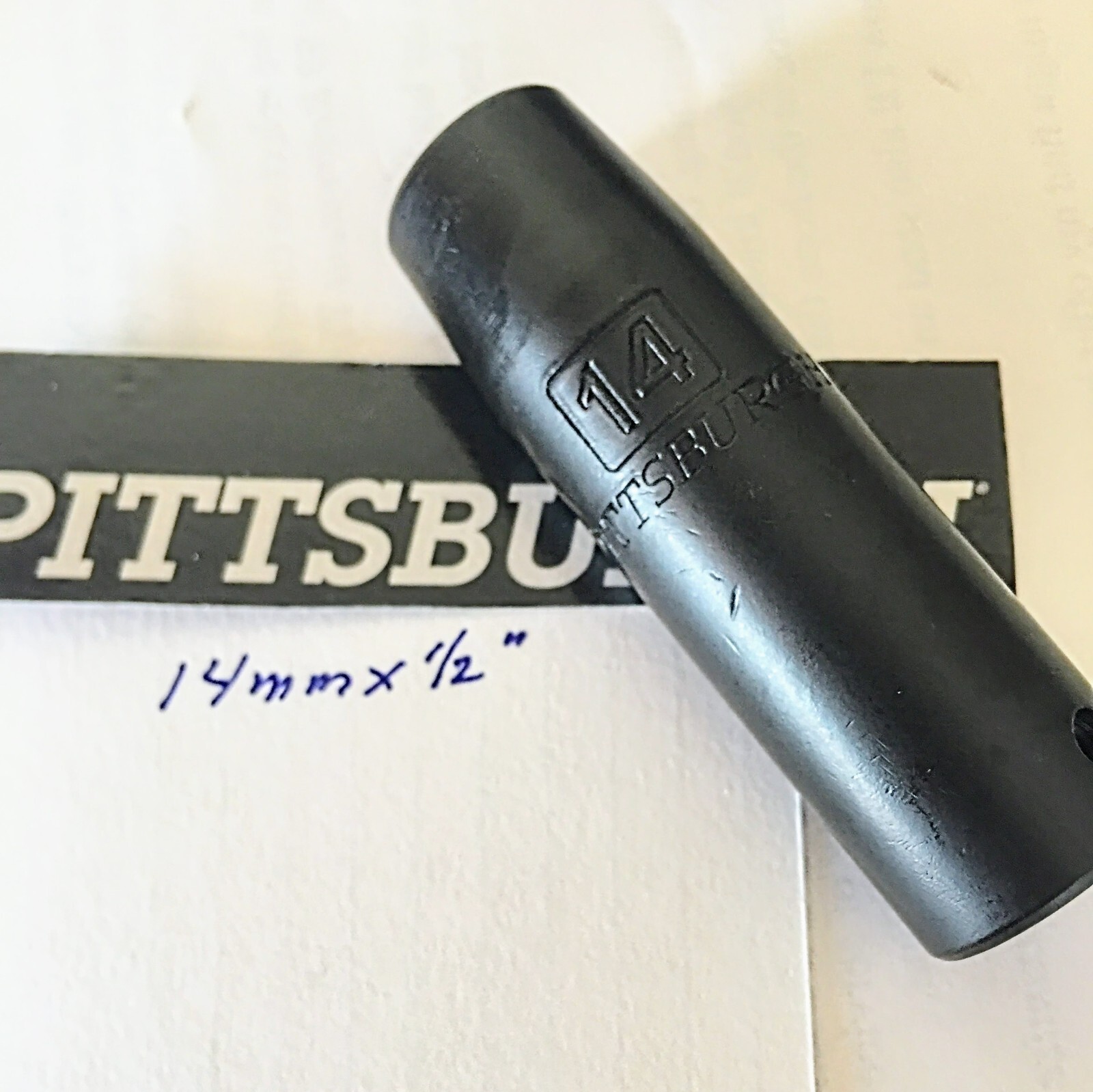 Pittsburgh  14 mm x 1/2"   Deep Impact Socket - 6 Pt - Free USA Shipping
