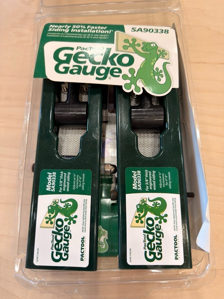 PacTool Gecko Gauge SA90338 Siding Tool Gauges for 3/8” Wood Siding