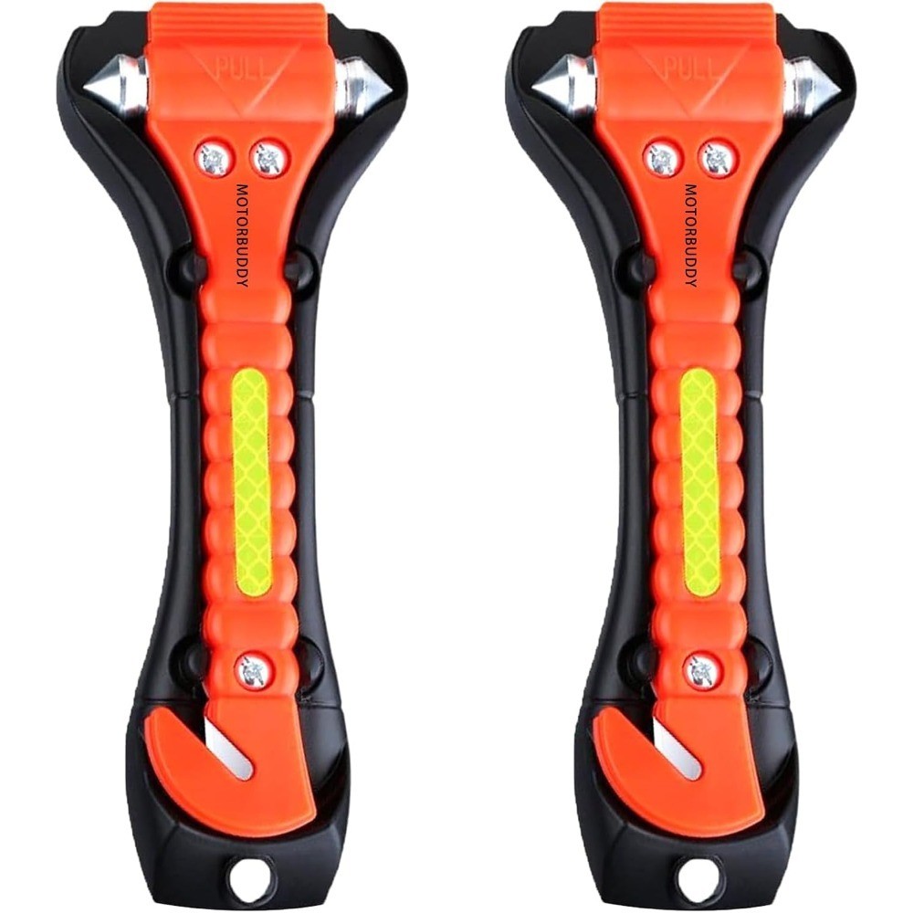 2-Pack Car Safety Hammer Seatbelt Cutter, Auto Emergency Escape Hammer with