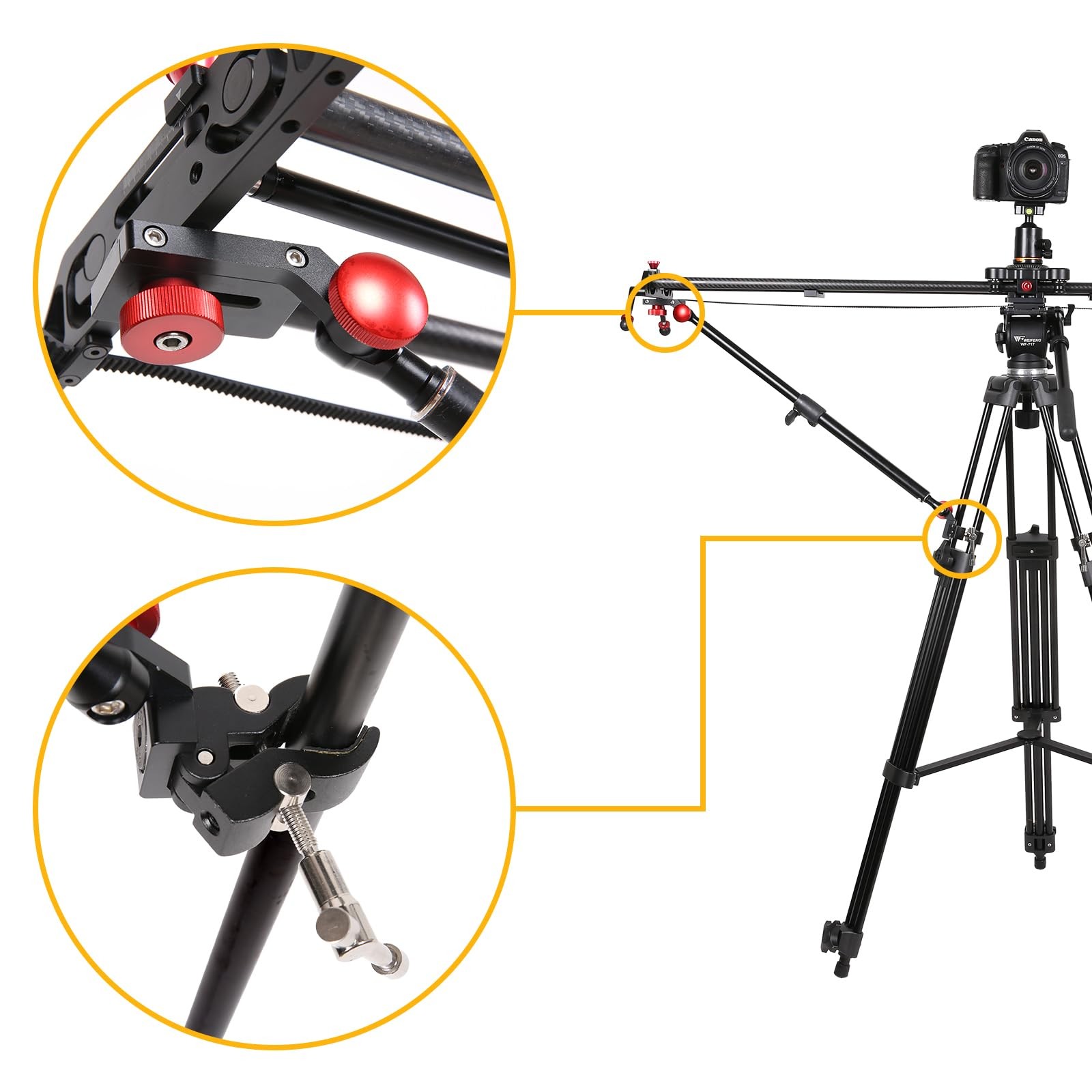 GVM Camera Slider Support Arm,Stabilizer Adjustable Tripod Stability Arm