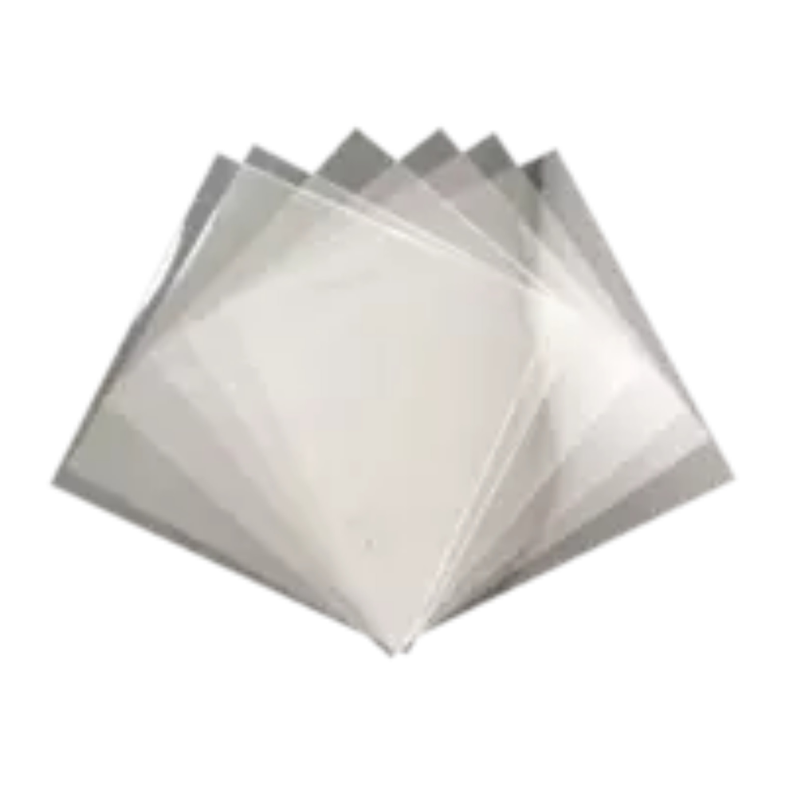 Buffalo - Pkg. of 625, .080" x 5"x5" Tray Material, Clear