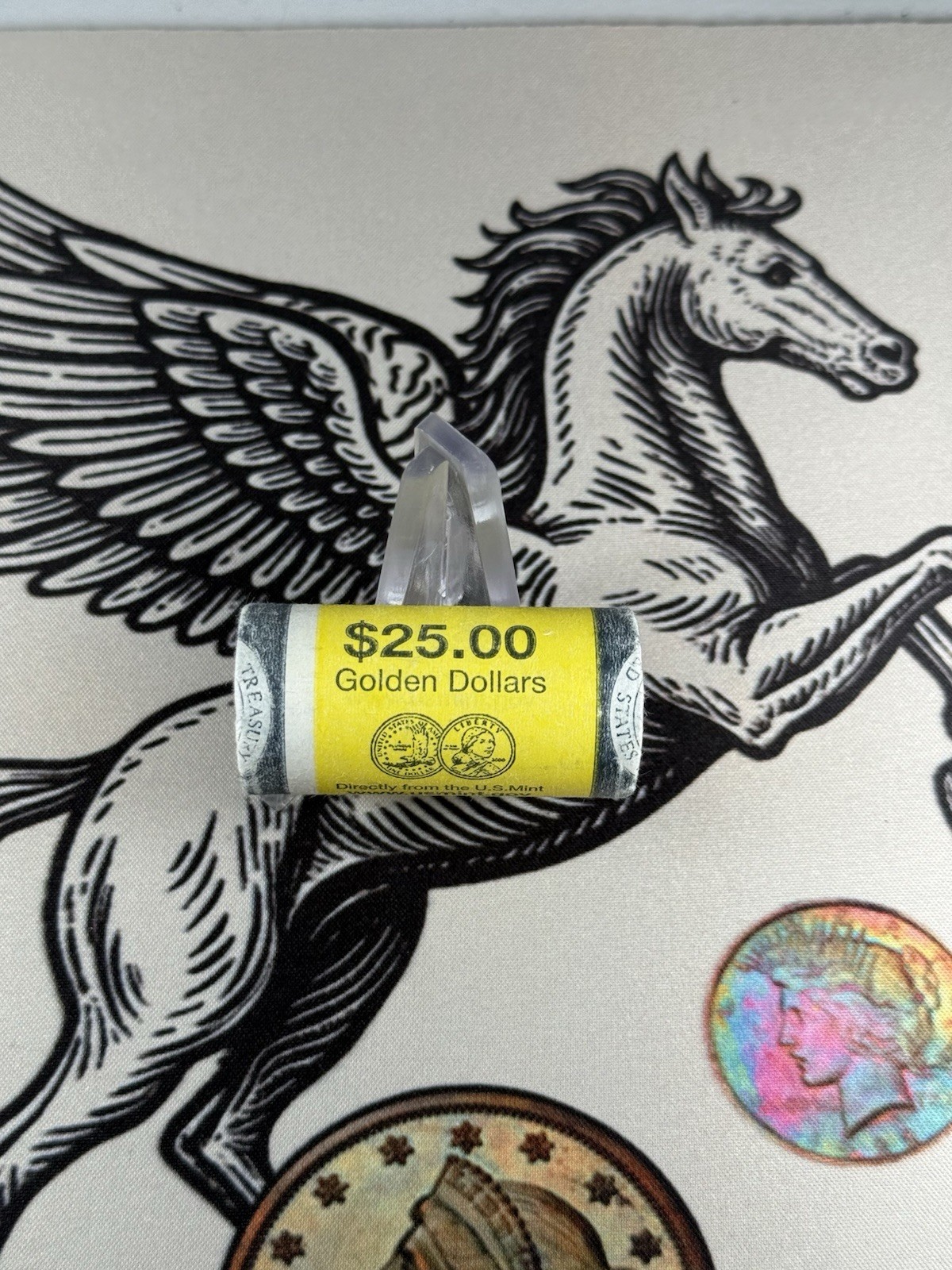 2000P Unopened Sacagawea $1 Coin Roll $25 UNC Golden Dollars Direct U.S. Mint