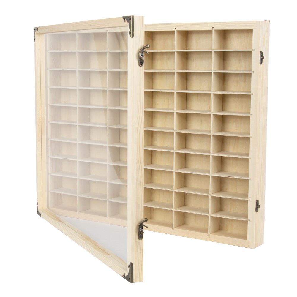 Wall Mounted Wood Display Case 1/64 Car Model Diecast Car Matchbox Storage Rack